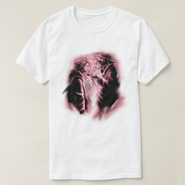 Pink Aura Smoke Aesthetic Anime Boys T-Shirt (Design vorne)