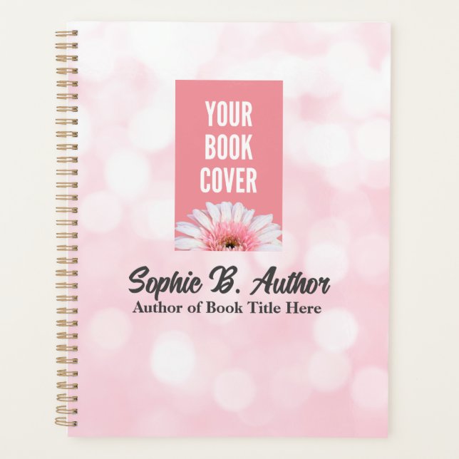 Pink-Autor-Planner mit Buchcover-Bild Planer (Vorderseite)