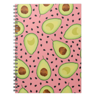 Pink Avocado Pattern Notizblock