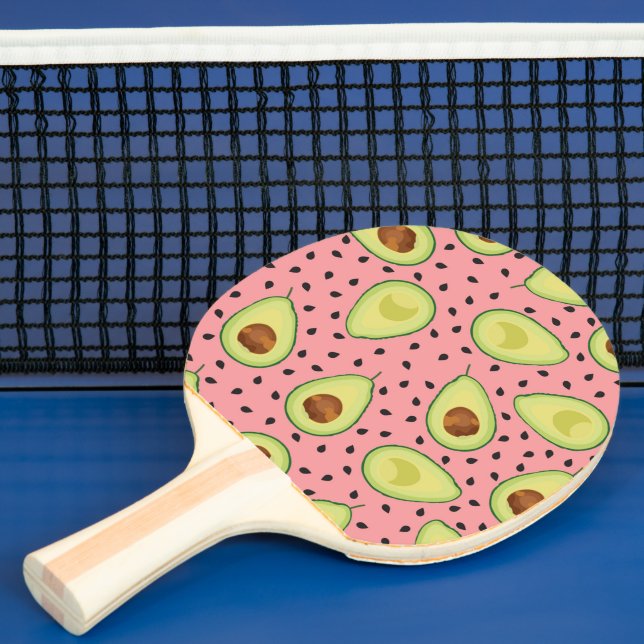 Pink Avocado Pattern Tischtennis Schläger (InSitu)