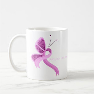 Pink Awareness Ribbon Butterfly Kaffee Tasse