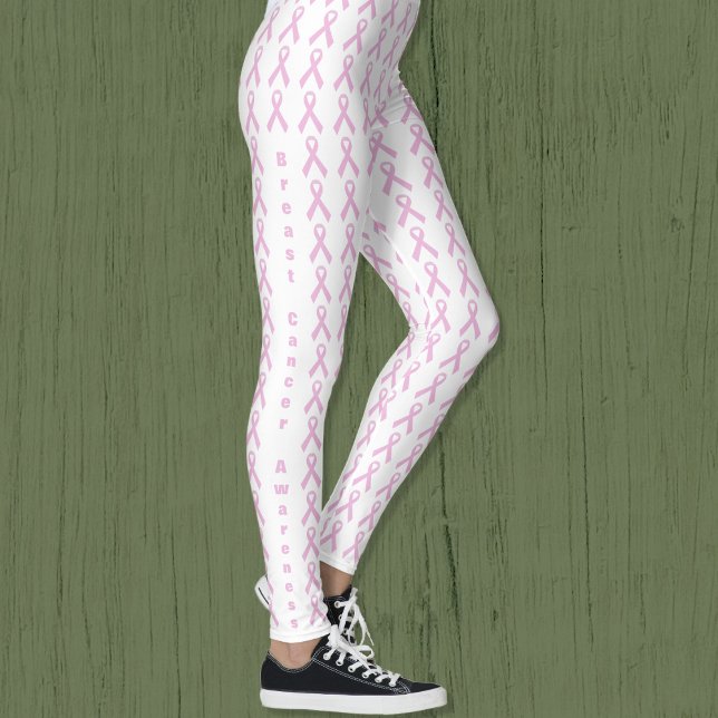 Pink Awareness Ribbon Leggings (Pink Awareness Ribbon Leggings)