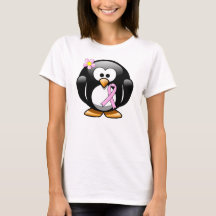 Pink Awareness Ribbon Penguin