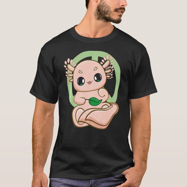 Pink Axolotl Pet für Umweltschützer und Earth Da T-Shirt (Vorderseite)