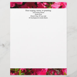 Pink Azalea Custom Letterhead mit Adresse Briefbogen