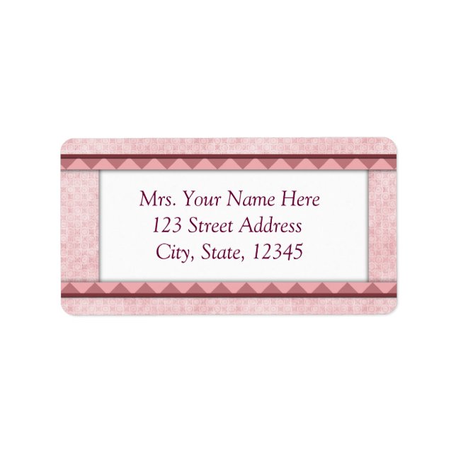 Pink Baby Address Lables Adressaufkleber (Vorne)