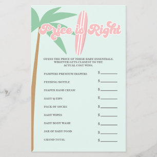 Pink Baby an Bord Baby Dusche Ratschlag Richtiger Flyer