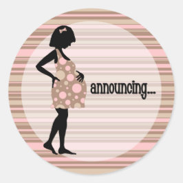 Pink Baby Announctions Stickers