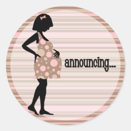 Pink Baby Announctions Stickers