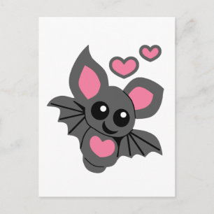 Pink Baby Bat Postkarte