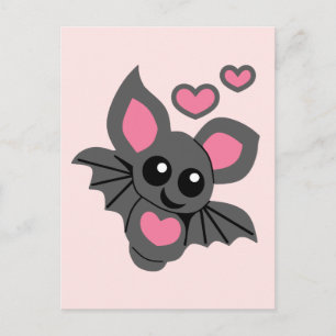 Pink Baby Bat Postkarte