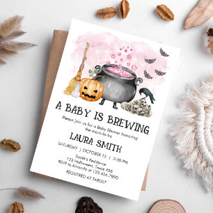 Pink Baby braut Halloween-Baby-Party Einladung