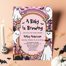Pink Baby braut Halloween Babydusche Einladung