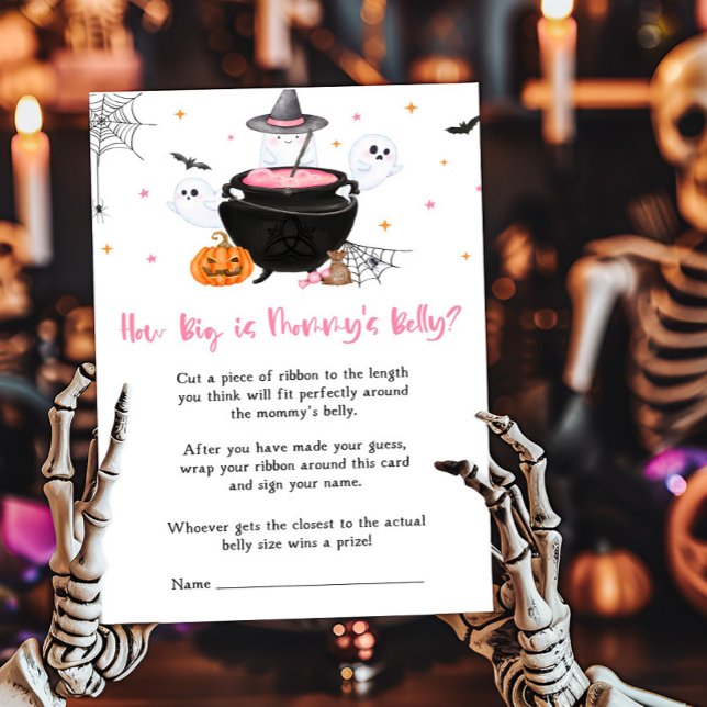 Pink Baby bricht wie groß das Bauchspiel von Mama  (Baby is Brewing Baby Shower How Big is Mommy's Belly Game)