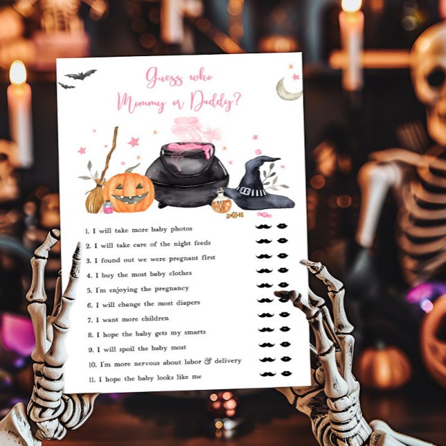 Pink Baby brütet Ratschläge, wer Mama oder Daddy G (Baby is Brewing Baby Shower Guess who Mommy or Daddy Game)