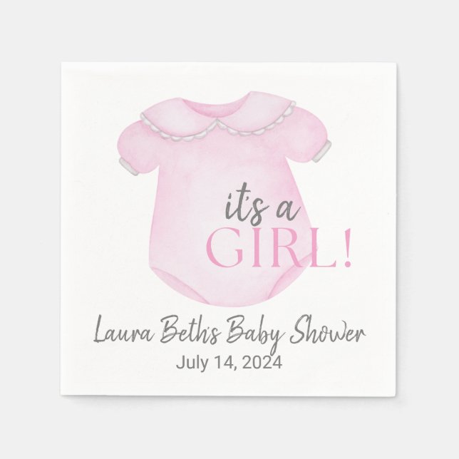 Pink Baby Bubble Paper Napkin Serviette (Vorderseite)