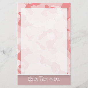 Pink-Baby-Camouflage; Personalisiert Briefpapier