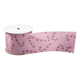 Pink Baby Candy Cane Vintage Weihnachten Satinband