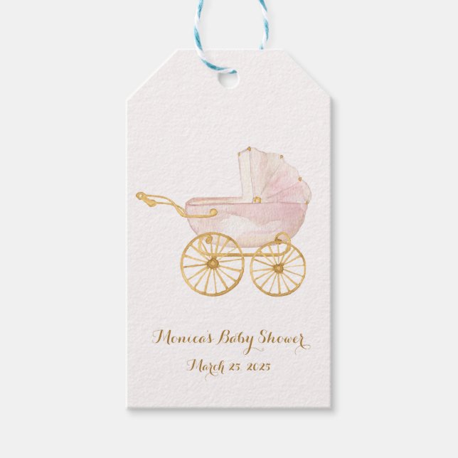 Pink Baby Carriage GrandMillennium Geschenkanhänger (Vorderseite)