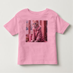 Pink Baby Cat Kleinkind Fine Jersey T - Shirt" Kleinkind T-shirt