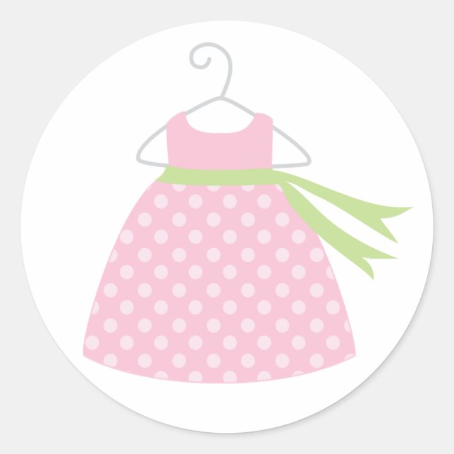 Pink Baby Dress Baby Shooting Stickers (Vorderseite)