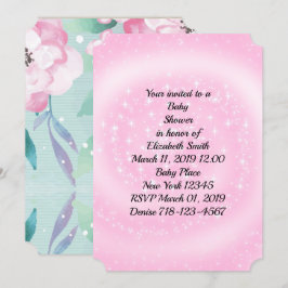 Pink Baby Dusche Einladung