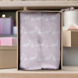 Pink Baby Dusche Storch Muster Gewebe Papier