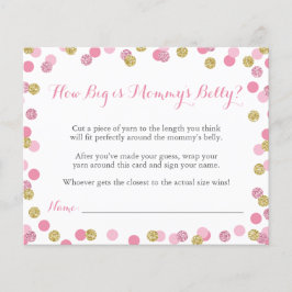 Pink Baby Dusche Wie groß ist Mama's Bauchspiel