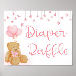 Pink Baby Duschmaschine Windelwanne Schildteddy Bä Poster