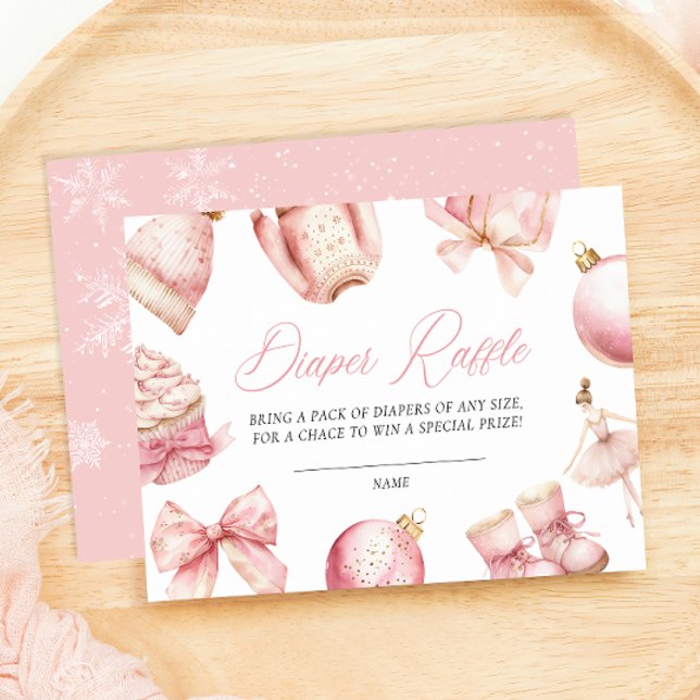 Pink Baby es ist kalt draußen Baby Diaper Raffle Begleitkarte (Von Creator hochgeladen)