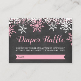 Pink Baby Es ist kalt draußen Windeln Raffle Ticke Begleitkarte