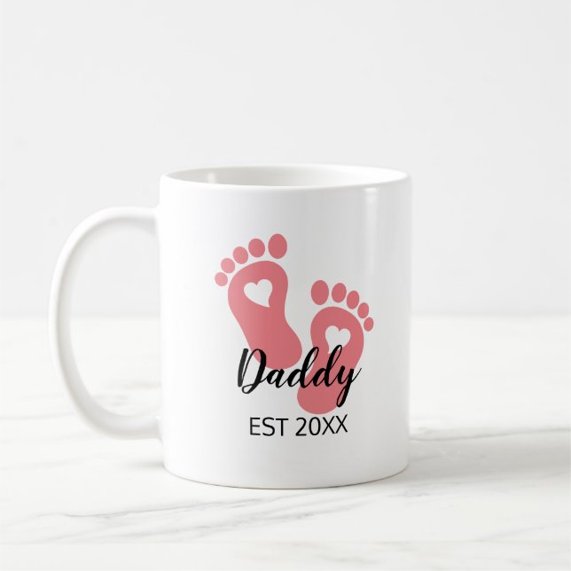 Pink Baby Fee New Dad Baby Girl Kaffeetasse (Links)