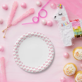 Pink Baby Feet Babydusche Pappteller