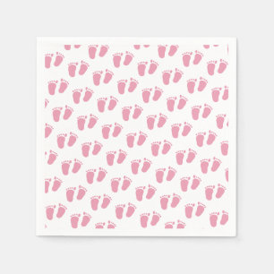 Pink Baby Feet Babydusche Serviette