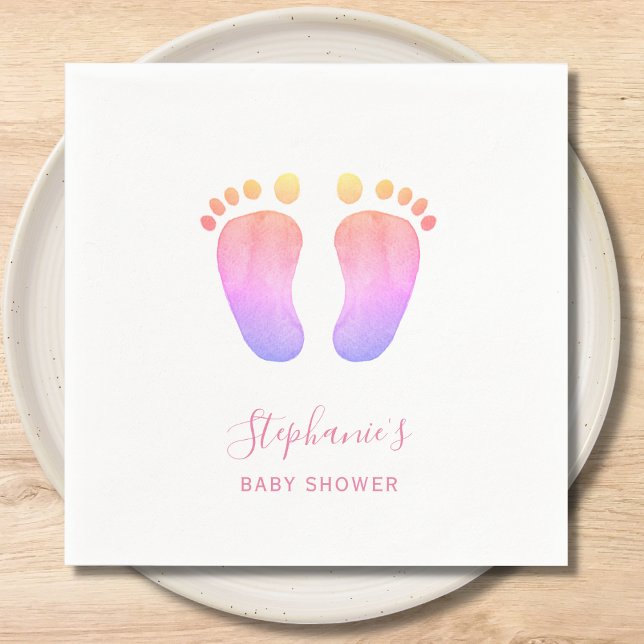 Pink Baby Feet Babydusche Serviette (Von Creator hochgeladen)