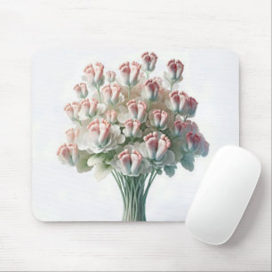 Pink Baby Feet floral Bouquet Mousepad