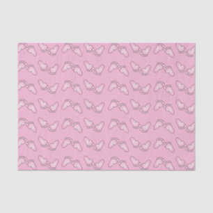 Pink Baby Feet Muster Seidenpapier