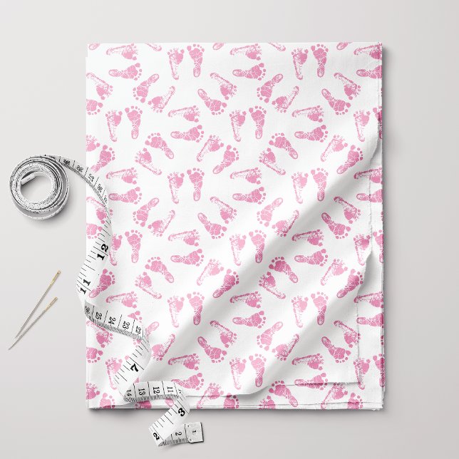 Pink Baby Footprint Muster Stoff (Von Creator hochgeladen)