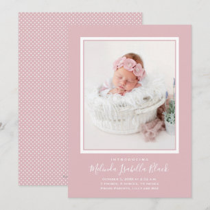 Pink Baby Foto Geburtshinweise