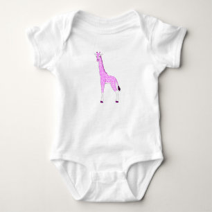 Pink Baby Giraffe Bodysuit for Baby Strampler