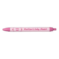 Pink Baby Girl Butterflies und Blume Babydusche