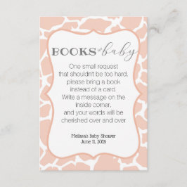 Pink Baby Girl Giraffen Bücher für Baby Begleitkarte