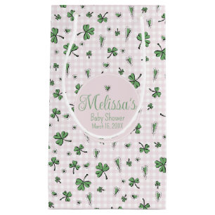 Pink Baby Girl Irish Clovers Baby Dusche Kleine Geschenktüte