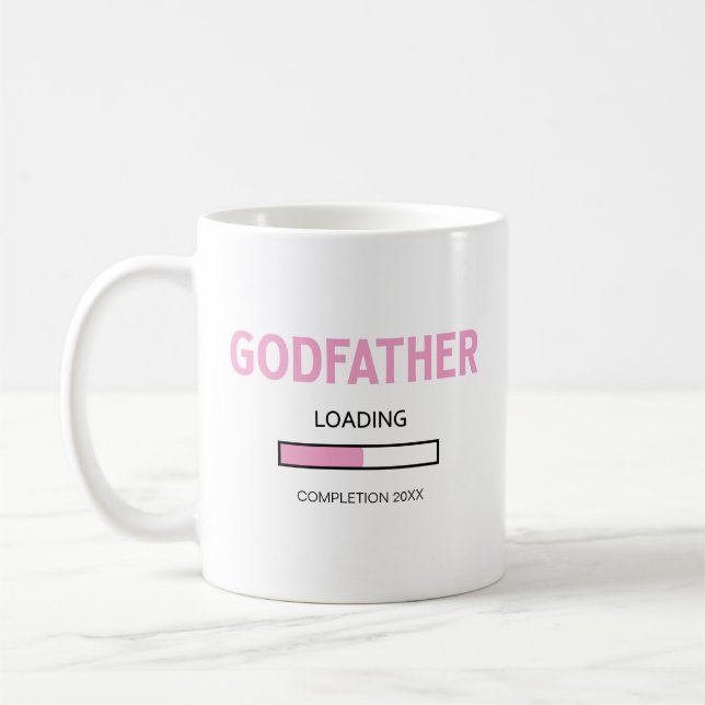 Pink Baby Girl Loading im Jahr 2026 Pate Vorschlag Kaffeetasse (Links)
