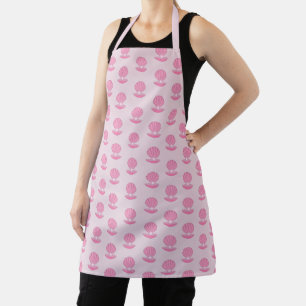 Pink Baby Girl Oyster Muschel und Pearl Gemustert Schürze