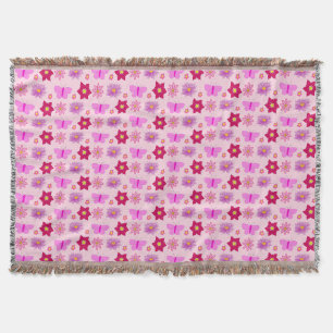 Pink Baby Girl Schmetterlinge und Blume Gemustert Decke