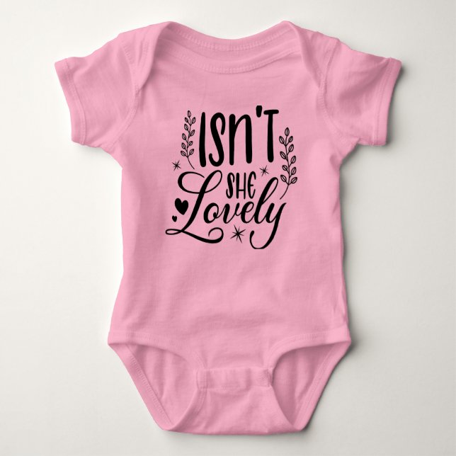 Pink Baby Girl Short Sleeve Baby Bodysuit Baby Strampler (Vorderseite)