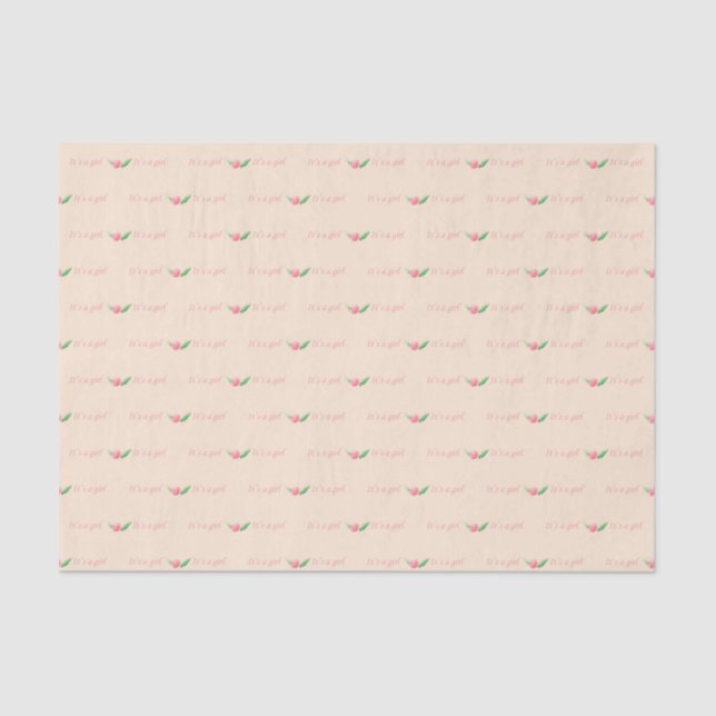Pink Baby Girl Tissue Seidenpapier (Vorderseite)