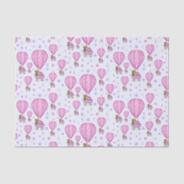 Pink Baby Hot Air Balloons Seidenpapier