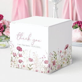 Pink Baby In Bloom Floral Wildflower Baby Shower Geschenkschachtel